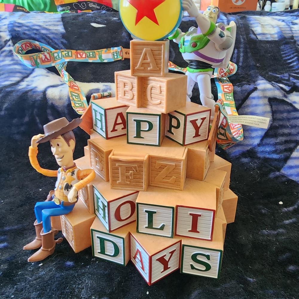 Disney Toy Story Holiday Block Set with Woody and Buzz